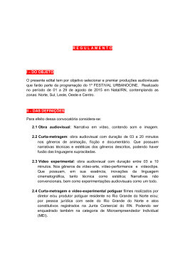 R E G U L A M E N T O I – DO OBJETO O presente edital tem por