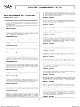 RESOLU&Ccedil;&Atilde;O &ndash; SIMULADO ENEM &ndash; CHT / CNT