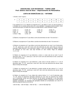 DISCIPLINA: CCN MATERIAIS &ndash; TURMA 2008 Prof