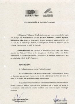 Recomendação Nº 006/2009-PRODEMAC