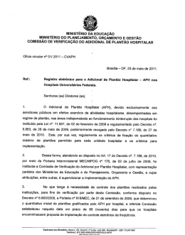 ofício circular 01/2011-cvaph