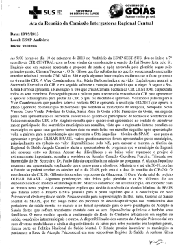 Ata Setembro - 2013 - Secretaria da Saúde do Estado de Goiás