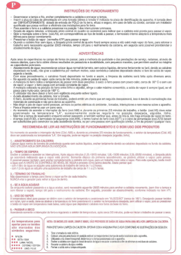 Instru&ccedil;&otilde;es de Uso Mini Caldeiras