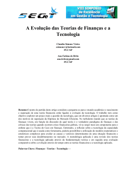 A Evolu&ccedil;&atilde;o das Teorias de Finan&ccedil;as e a Tecnologia