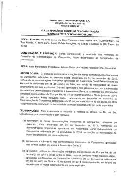 Reunião do Conselho de Administração
