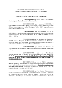 Recomenda&ccedil;&atilde;o - Minist&eacute;rio P&uacute;blico do Paran&aacute;