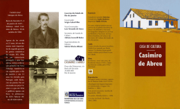Folheto - Museu Casa de Casimiro de Abreu