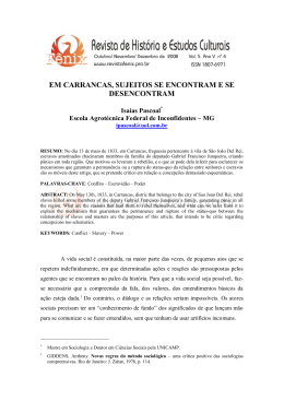 em carrancas, sujeitos se encontram e se desencontram