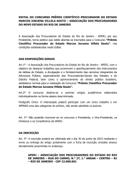 EDITAL DO CONCURSO PR&Ecirc;MIO CIENT&Iacute;FICO