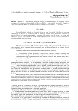 A Constitui&ccedil;&atilde;o e os requisitos para a investidura do