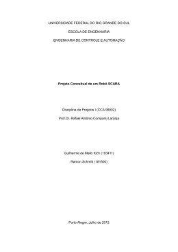 Projeto Conceitual Rob&ocirc; SCARA - Chasqueweb
