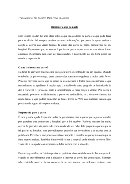 Diminuir a dor no parto