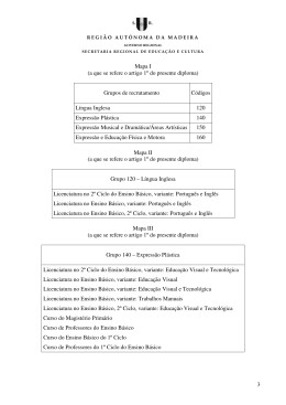 3 Mapa I (a que se refere o artigo 1&ordm; do presente diploma) Grupos