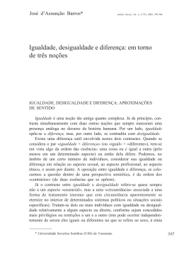Igualdade, desigualdade e diferen&ccedil;a: em torno de
