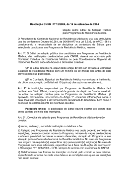 Resolução CNRM Nº 12/2004, de 16 de setembro de 2004 Dispõe