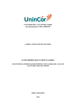 As mulheres que fazem o samba: um estudo da