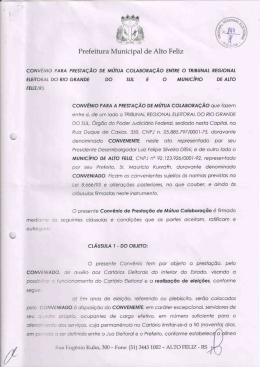 coNvÊNio PARA A PRESTAÇÃO DE MúruA coLAsoRAçÃo que fazem