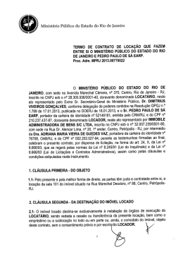 termo de contrato de loca&ccedil;&atilde;o que fazem entre si o minist&eacute;rio p&uacute;blico