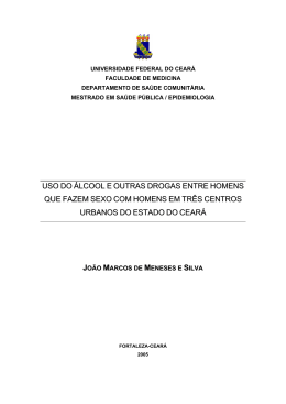 Uso do álcool e outras Drogas entre Homens que fazem Sexo com