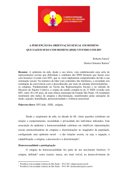 A PERCEP&Ccedil;&Atilde;O DA ORIENTA&Ccedil;&Atilde;O SEXUAL EM HOMENS