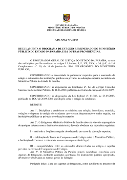 Regulamenta o Programa de Estágio Remunerado do Ministério