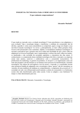 INSIGHT DA TECNOLOGIA PARA O MERCADO E O