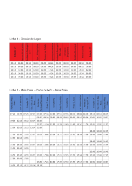 Linha 1 &ndash; Circular de Lagos Linha 2 &ndash; Meia Praia &ndash; Porto de M&oacute;s