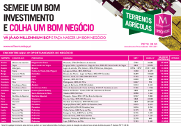SEMEIE UM BOM INVESTIMENTO I E COLHA UM