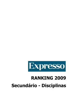 Ranking Secund&aacute;rio 4 Disciplinas - Col&eacute;gio de Nossa Senhora do