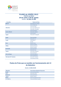 PLANO de VERÃO 2015
