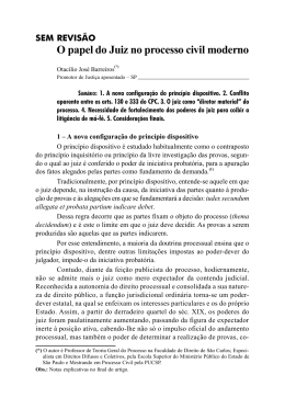 (C&iacute;vel) O Papel do Juiz no Processo Civil Moderno
