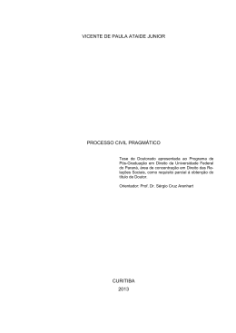 Processo Civil Pragm&aacute;tico - TESE - Vicente de Paula