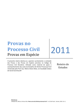 Provas no Processo Civil - Prof. Hil&aacute;rio Vetore Neto