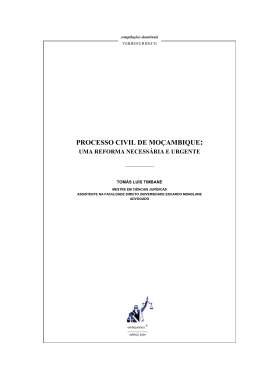 PROCESSO CIVIL DE MO&Ccedil;AMBIQUE: