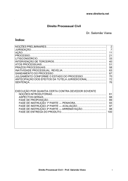 Resumo de Direito processual civil