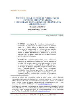 processo civil e os casos de publica&ccedil;&atilde;o de conte&uacute;do ofensivo na