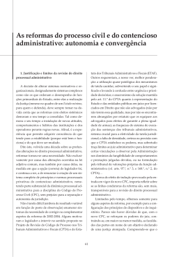 As reformas do processo civil e do contencioso