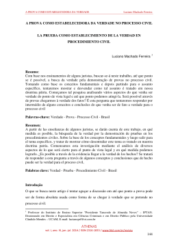 a prova como estabelecedora da verdade no processo civil
