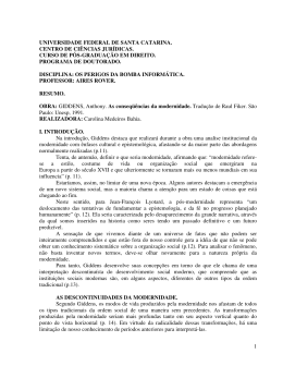 Giddens - Universidade Federal de Santa Catarina