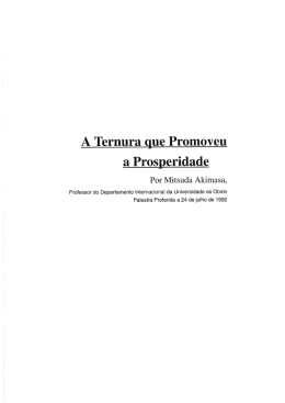 A Ternura que Promoveu a Prosperidade