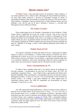 Quem somos n&oacute;s? - the Fatima Network