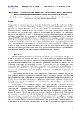 1 Quem Somos? O que fazemos? Uma An&aacute;lise sobre o