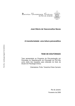 A transitoriedade - Associa&ccedil;&atilde;o Universit&aacute;ria de Pesquisa em