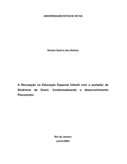 A Recrea&ccedil;&atilde;o na Educa&ccedil;&atilde;o Especial Infantil com o
