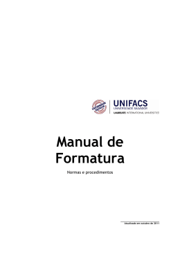 Manual de Formatura - Portal do Estudante UNIFACS