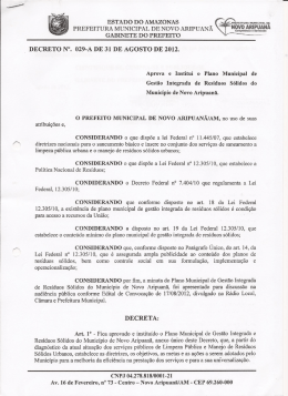 prefeitura municipal de novo aripuana gabinete do prefeito