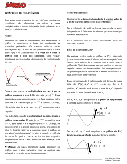 Gr&aacute;ficos de fun&ccedil;&otilde;es polinomiais