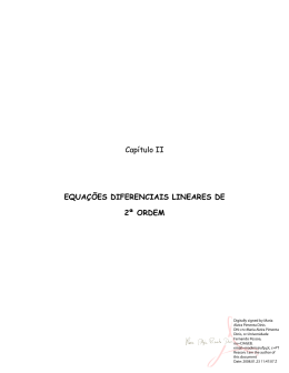 Equa&ccedil;&otilde;es Diferencais Lineares de 2&ordf; Ordem