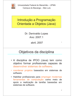 Java - DEE - Universidade Federal do Maranh&atilde;o