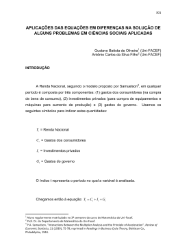 aplica&ccedil;&otilde;es das equa&ccedil;&otilde;es em diferen&ccedil;as na solu&ccedil;&atilde;o de - Uni